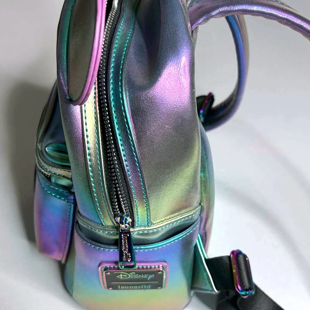 Disney Loungefly Mickey Mouse Iridescent Oil Slick Mini Backpack WDBK0719